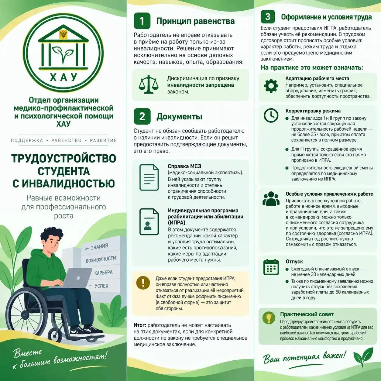 «Трудоустройство студента с инвалидностью: что нужно знать?»